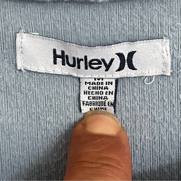 Hurley Womens Pullover Sweatshirt Loungewear PJ Top Ribbed Velour Size Medium - Picture 4 of 13